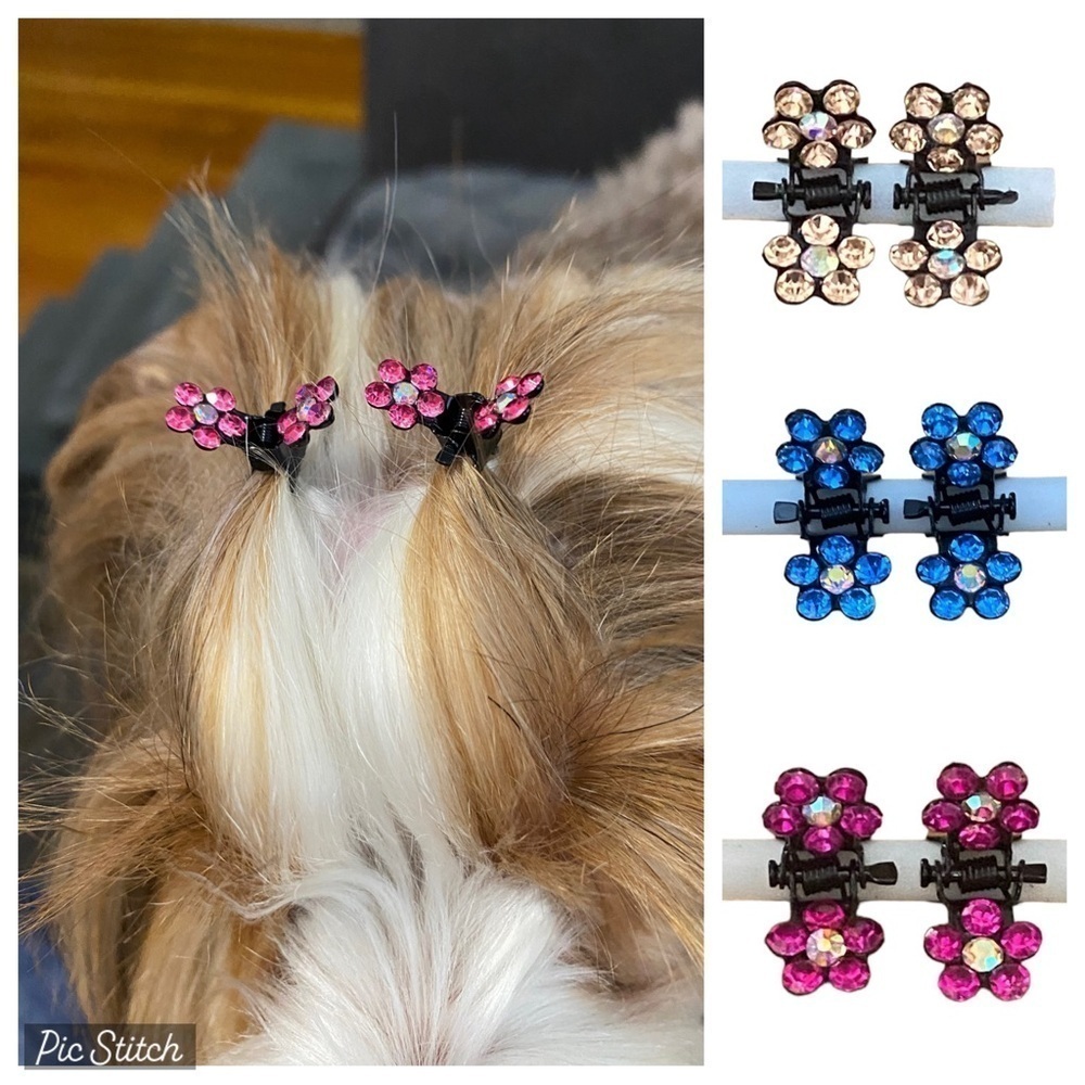 Mini Rhinestone Metal Claw Hair Clips-2 Count